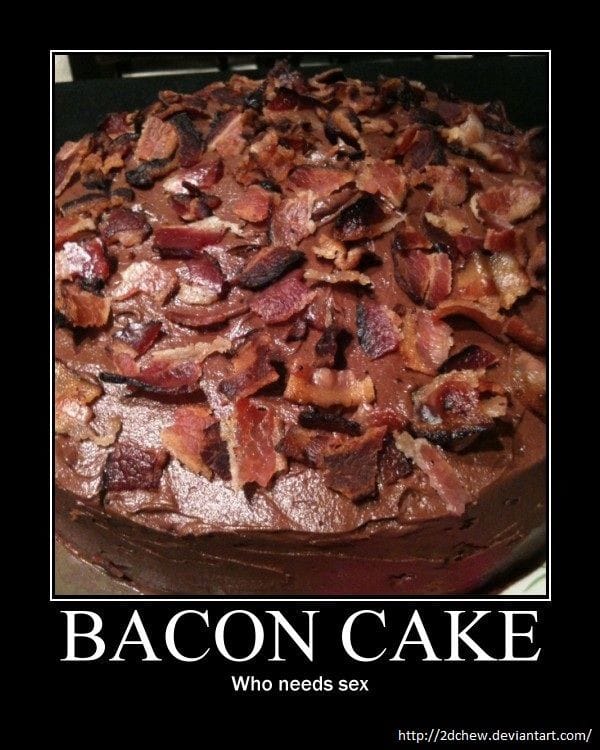 Best Bacon Memes - 25+ Funny Images Celebrating Bacon Humor cake made of bacon