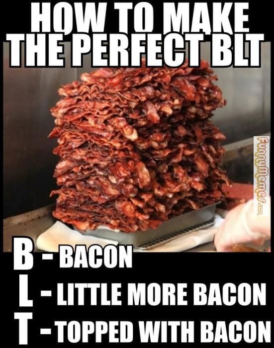 blt em blt photo featuring stack of bacon
