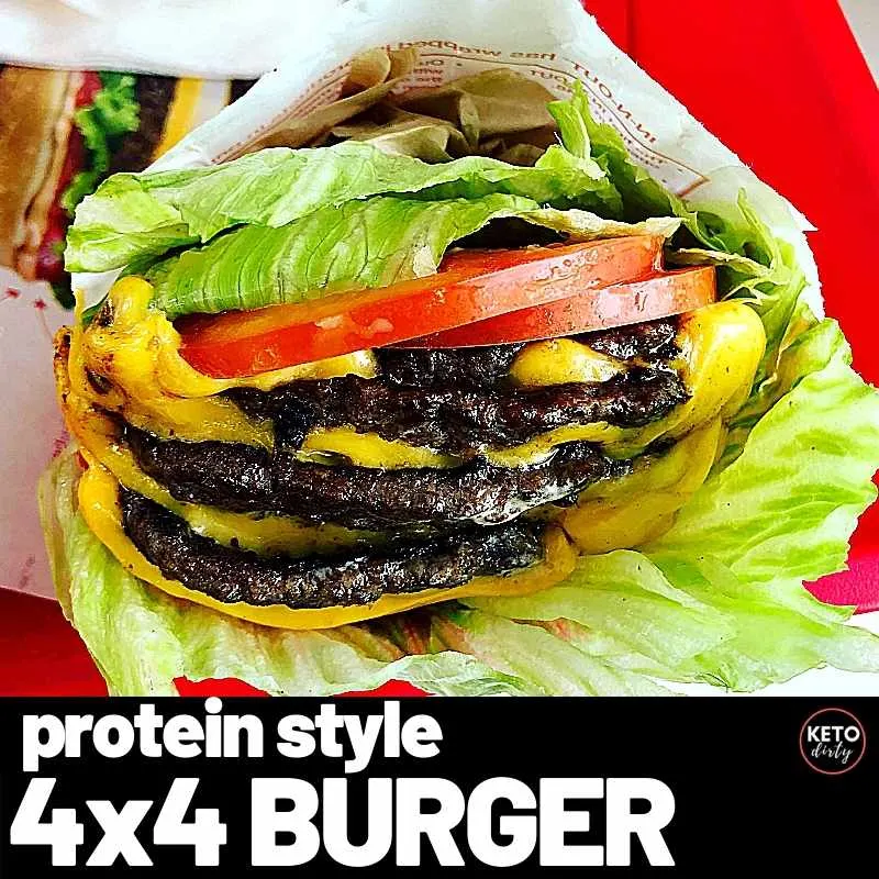 in n out 4x4 protein style photo keto burger