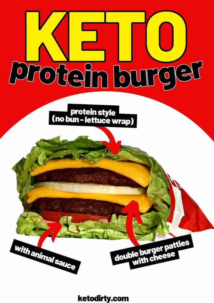 keto burger - in n out protein style keto burger