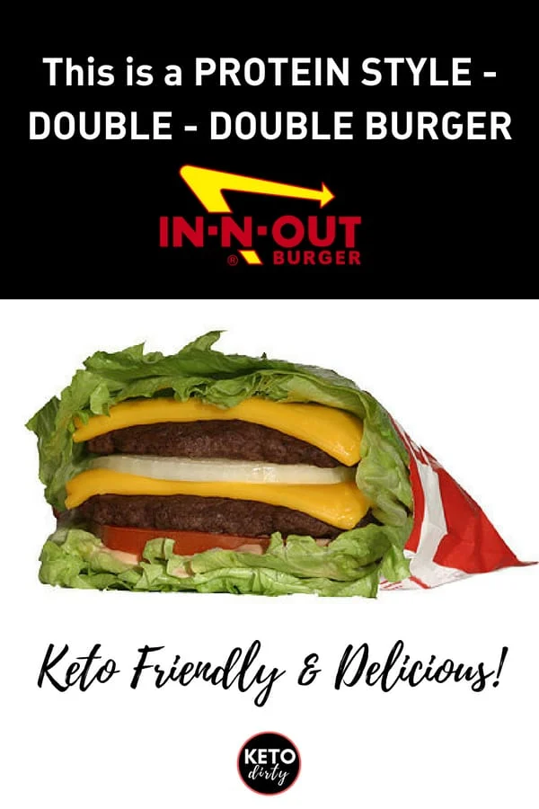photo of a double cheese burger in n out keto friendly