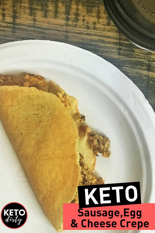 keto crepes sausage egg