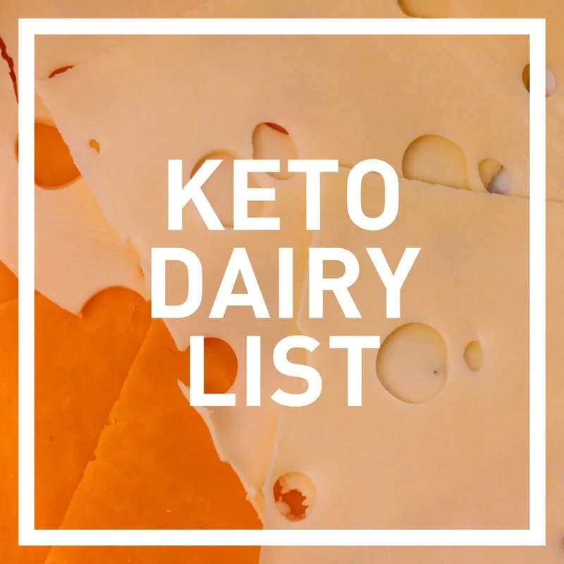 keto foods dairy list for grocery shopping