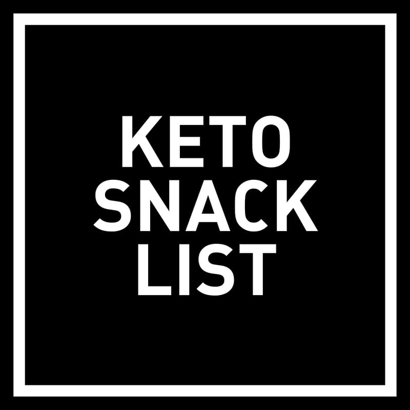 keto snack list for grocery shopping