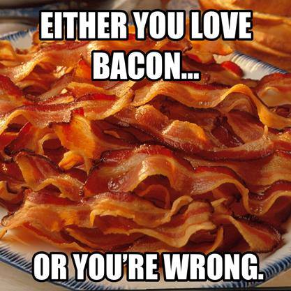 Best Bacon Memes - 25+ Funny Images Celebrating Bacon Humor bacon meme says either you love bacon or you are wrong
