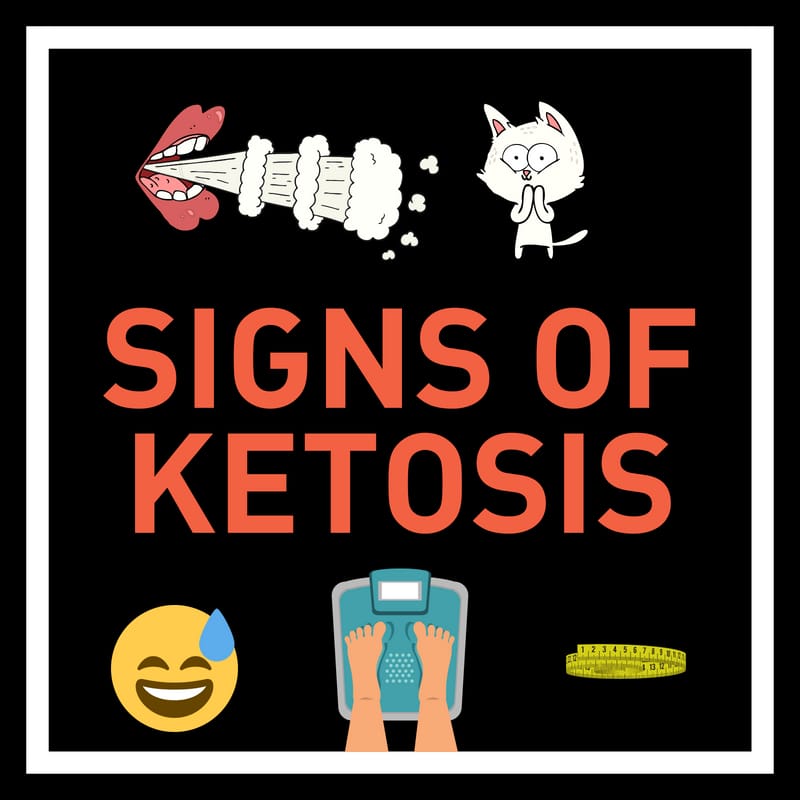graphic that says signs of ketosis