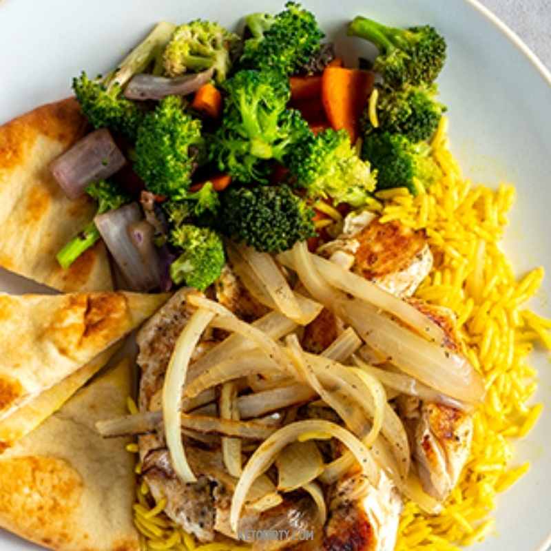 How to Eat Keto with Zoes Kitchen Menu zoes kitchen mediterranean chicken plate keto