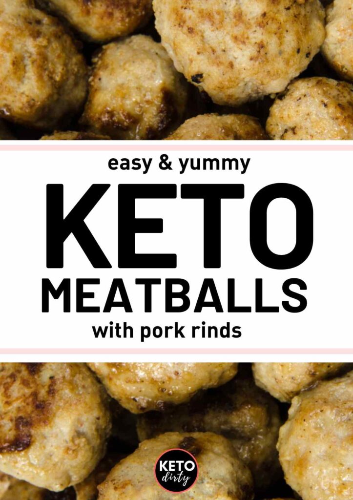 keto meatballs with pork rinds
