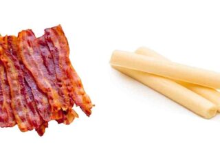 bacon and string cheese lunch