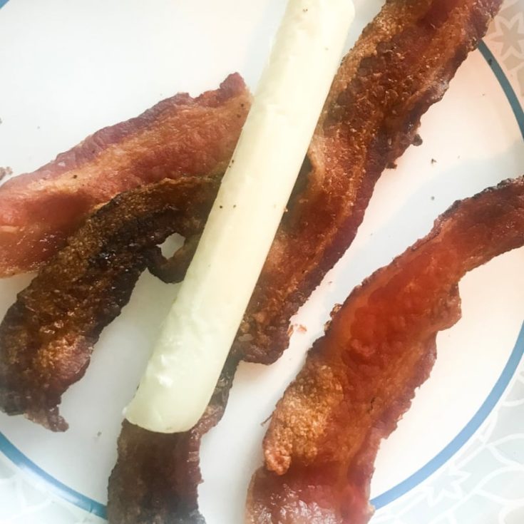 Bacon And String Cheese Easy 2 Minute Keto Lunch Idea!