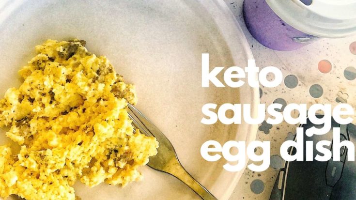 Sausage Egg Bowl - Best Cheesy Keto Breakfast Under 5 Carbs egg sausage cheese keto recipe for breakfast