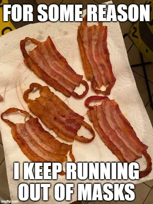 bacon mask meme