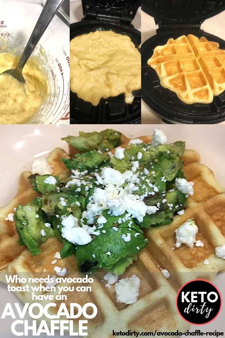 avocado keto chaffle