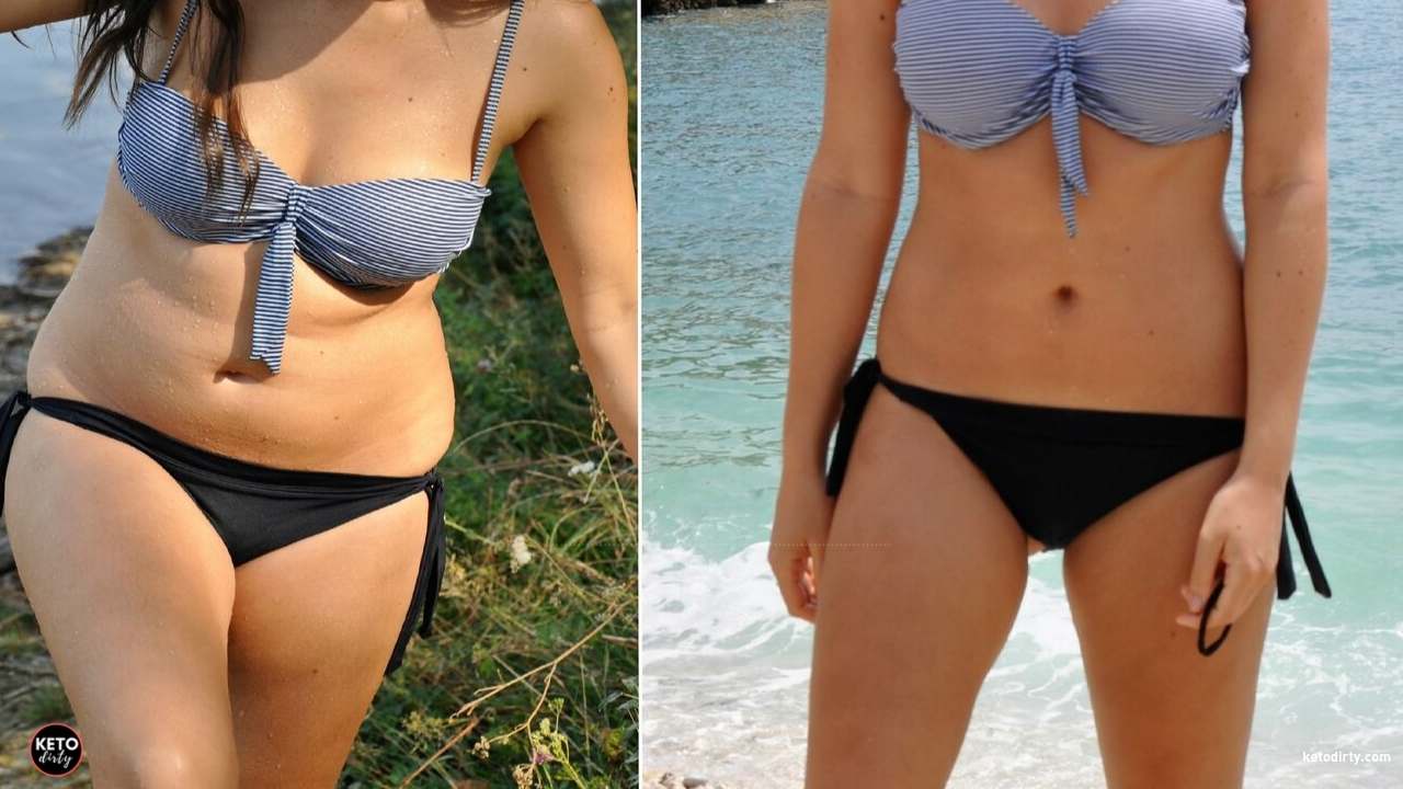 keto weight loss story - before after weight loss photo