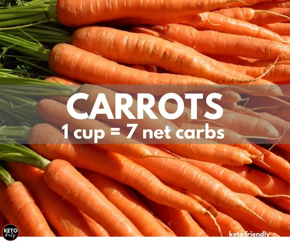 net carbs in carrots  - keto vegetables