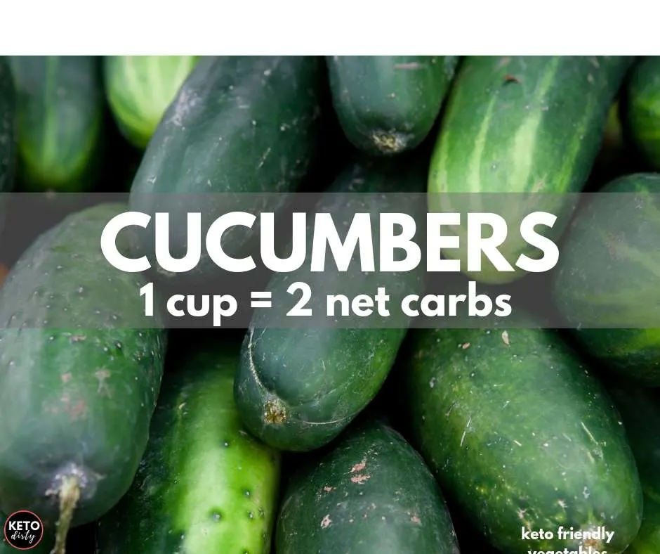 2 net carbs cucumber keto vegetables