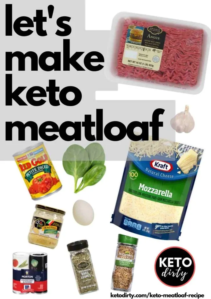 Ingredients for keto meatloaf recipe easy