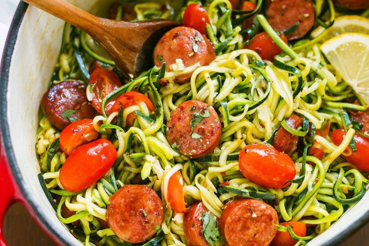 Smoked Sausage and Zucchini recipe 2 - Best Keto Smoked Sausage Recipes - 10+ Low Carb Dinner Ideas