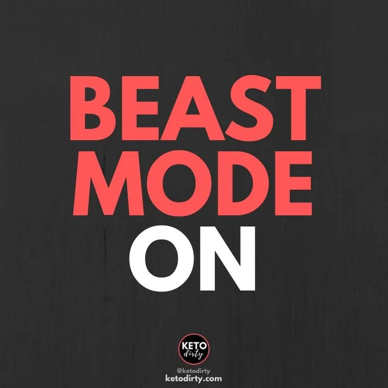 beast mode on - gym quote
