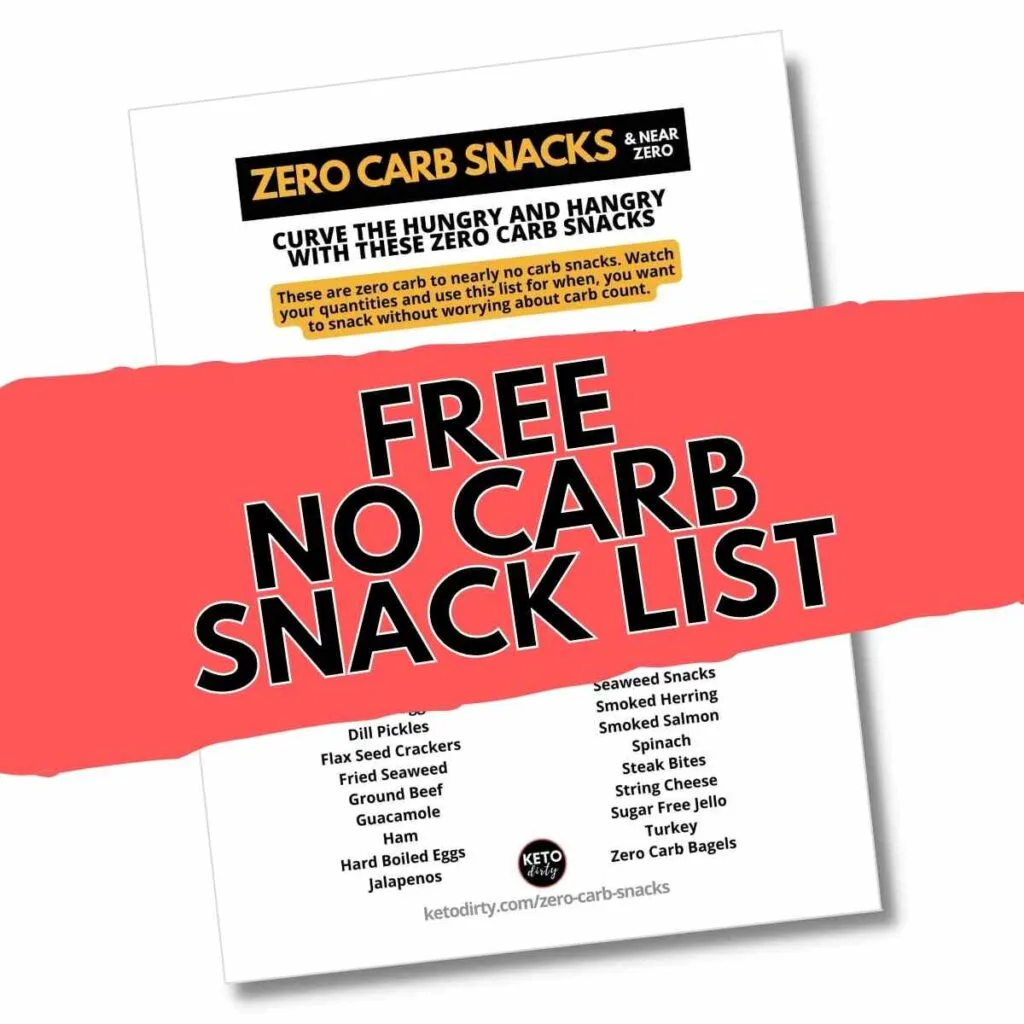 no carb snacks list pdf