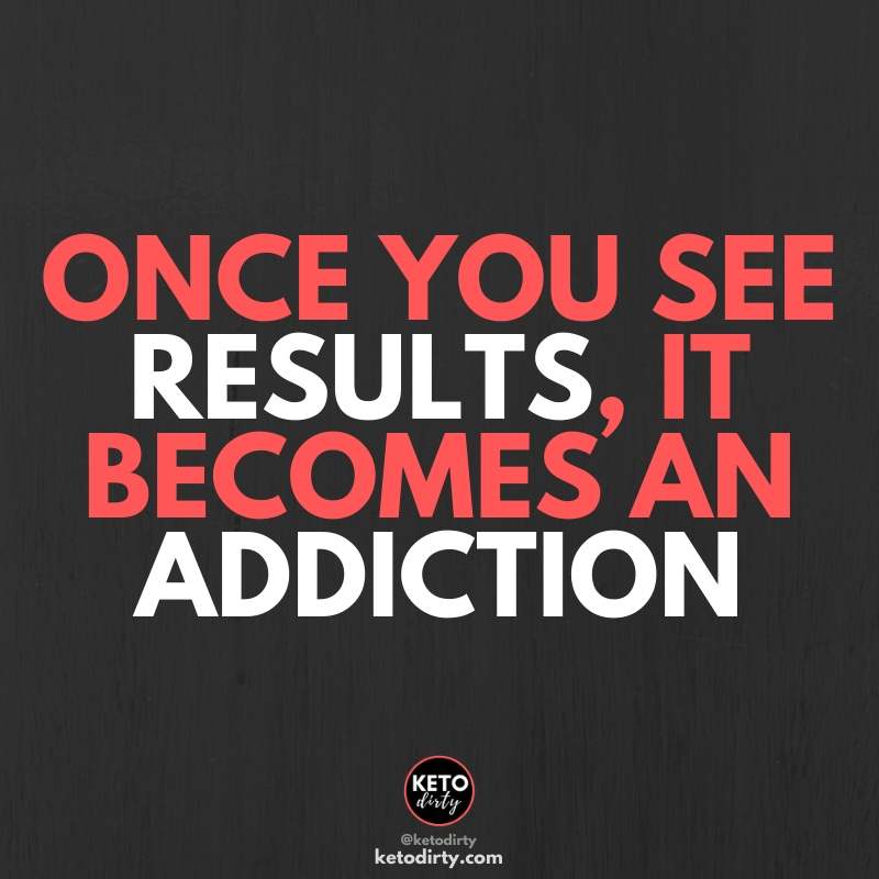 once your see results it becomes an addiction- gym quote