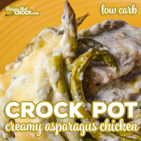 Crock Pot Creamy Asparagus Chicken Low Carb SQ - 75+ Keto Crockpot Recipes - Delicious Slow Cooker Low Carb Meals