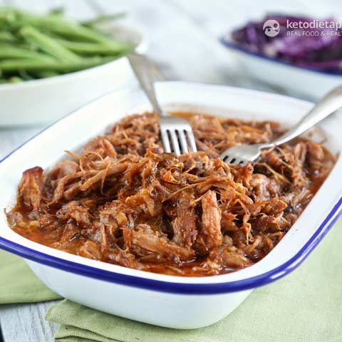 PulledPorkBBQSauce8 - 75+ Keto Crockpot Recipes - Delicious Slow Cooker Low Carb Meals