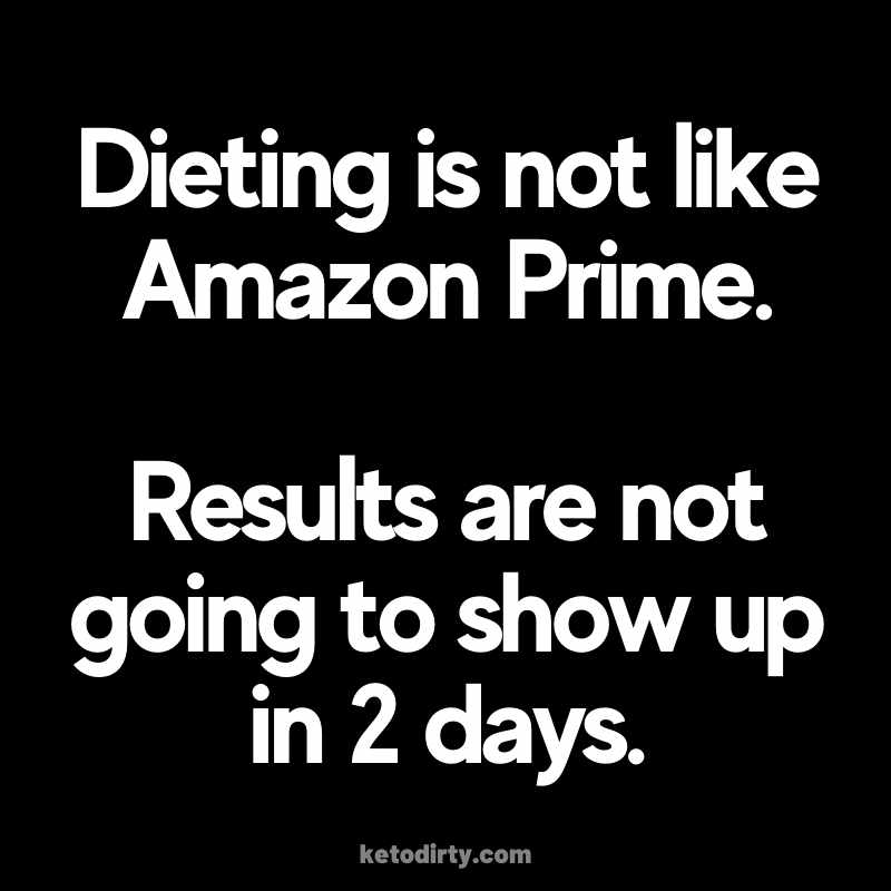 funny dieting quote meme Dieting is not like Amazon Prime.