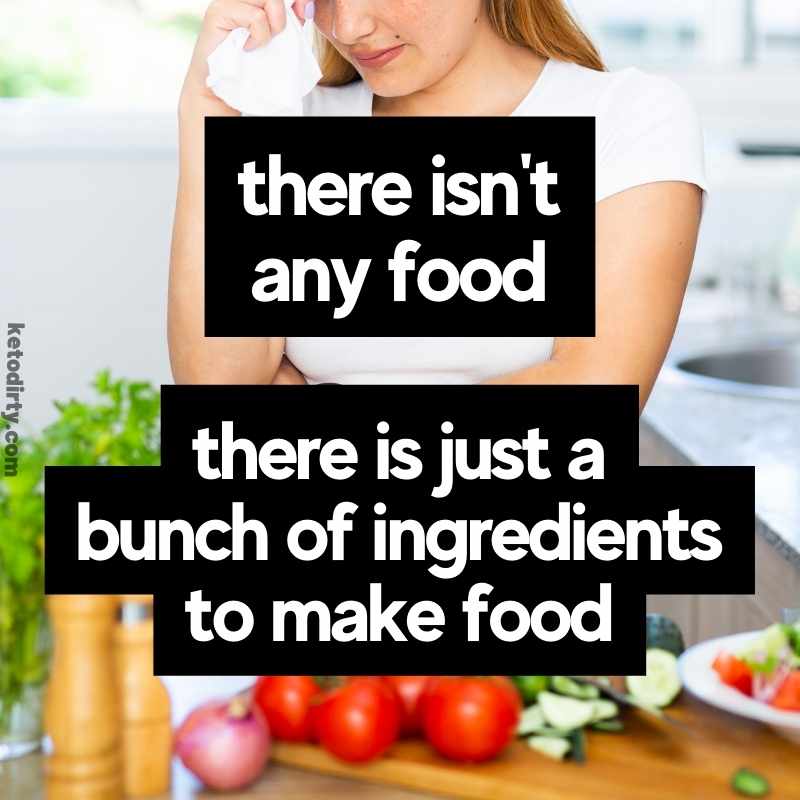 no food eating out meme there isnt any food there is just a bunch of ingredients to make food