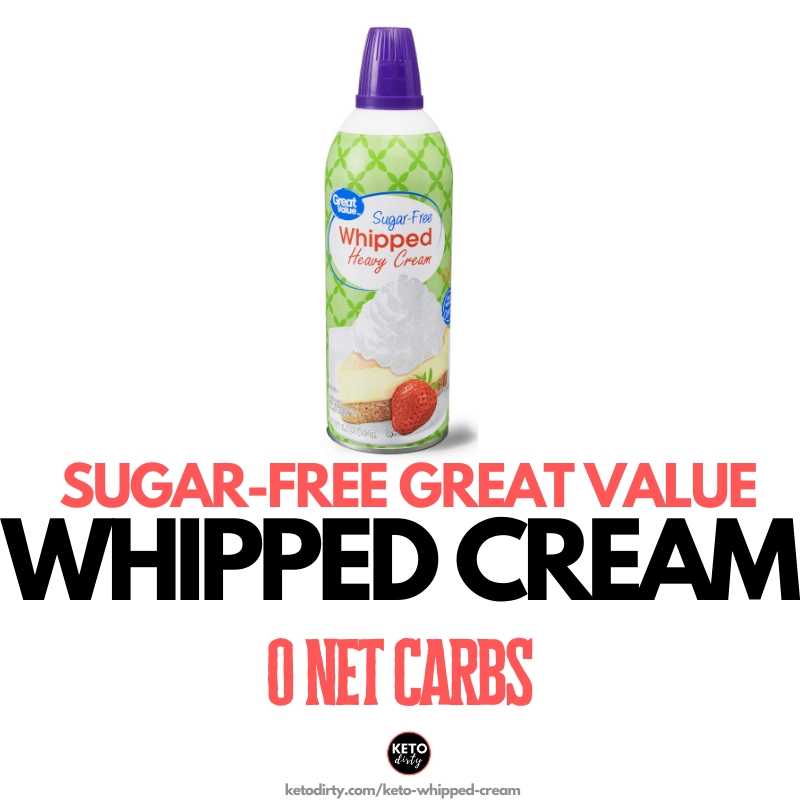 sugar free whipped cream great value walmart