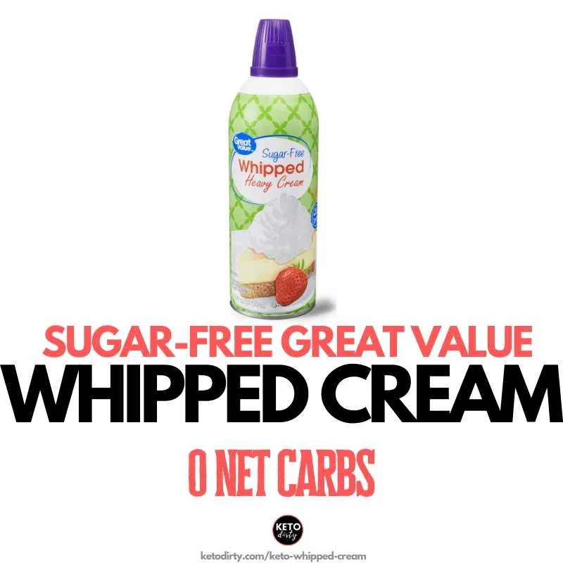 sugar free whipped cream great value walmart