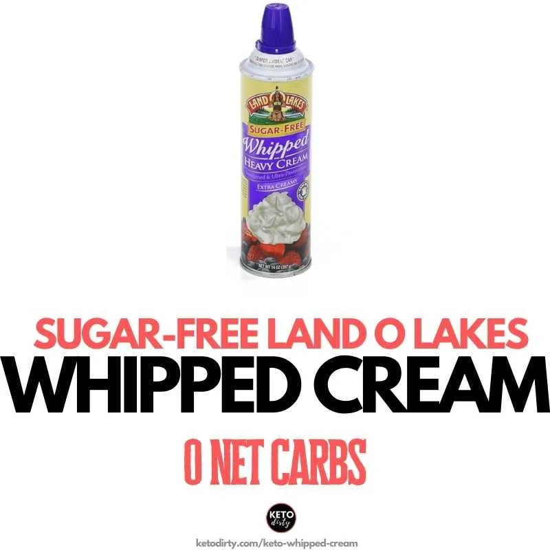sugar free whipped cream land o lakes