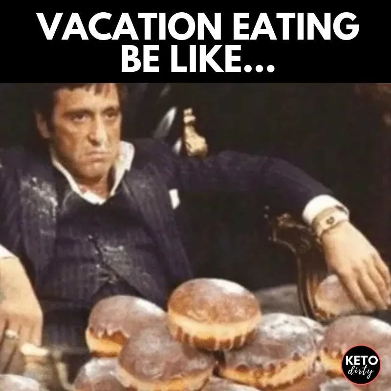 vacation eating meme