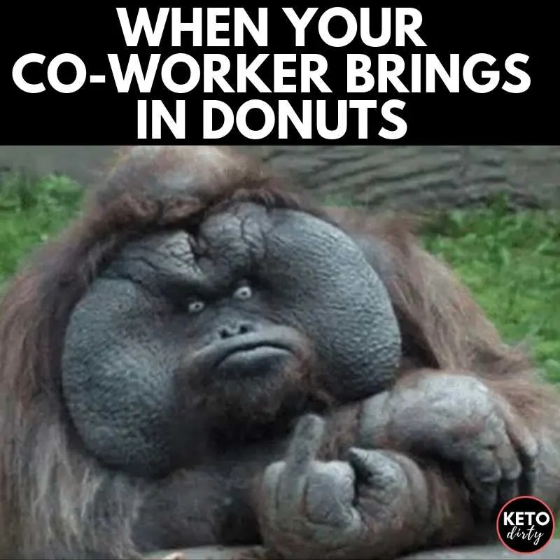 when coworker brings in donuts - eating meme