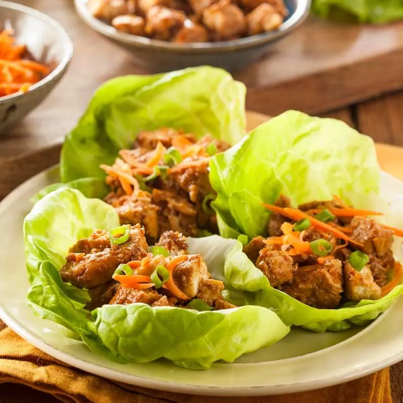 asian keto butter lettuce wraps