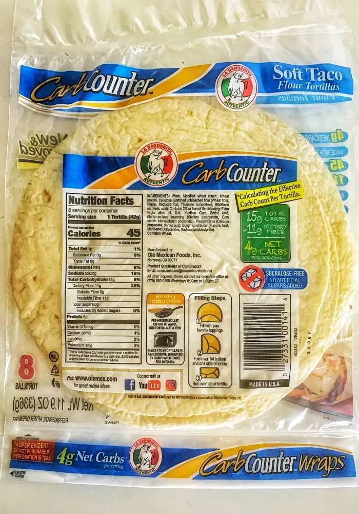 la banderita low carb tortillas nutrition la banderita low carb tortillas nutrition