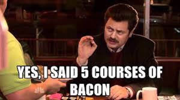 ron swanson bacon meme