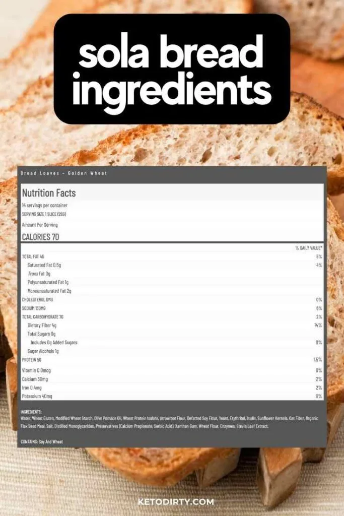 sola bread ingredients