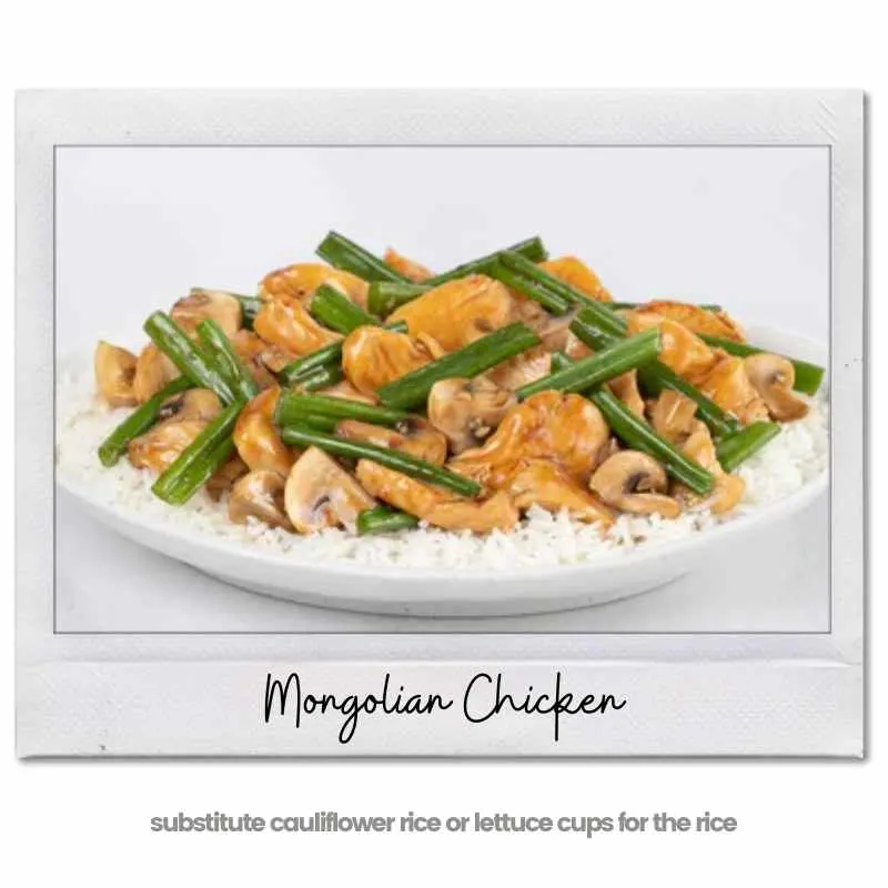 Mongolian Chicken Pei Wei Asian Keto Fast Food