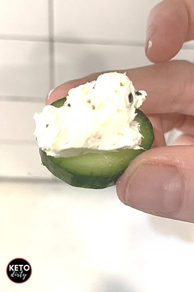 keto cream cheese cucumber low carb snack