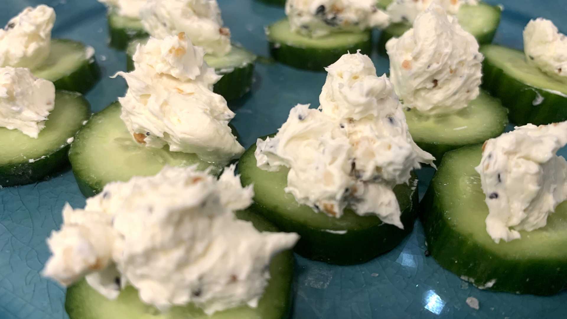 Easy Cream Cheese Cucumber Keto Snack Ready In 5 Minutes!