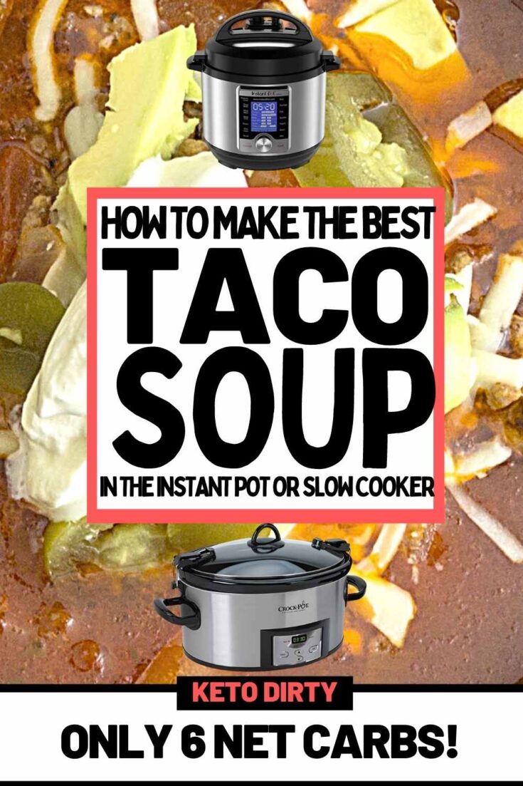best keto taco soup instant pot slow cooker recipe - Craving Mexican Food? Try This Keto Taco Soup Recipe