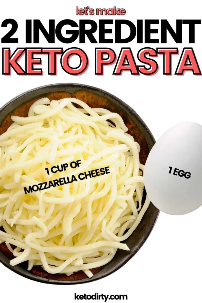 Keto Pasta Noodles 2 Ingredients - that's it! 2 ingredient keto pasta recipe