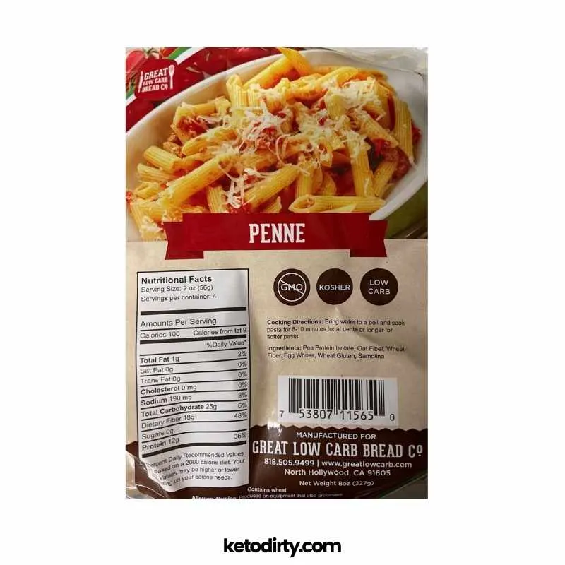 low carb penne pasta