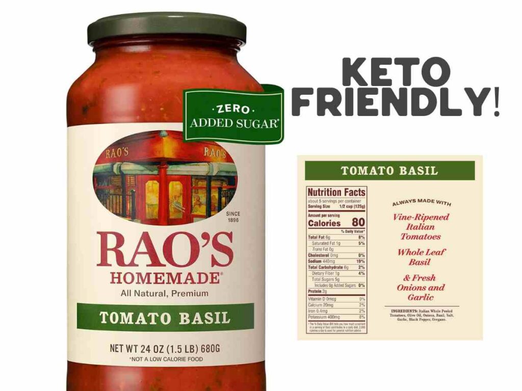 5-Minute Keto Tomato Soup That Tastes Homemade Image of Raos marinara sauce tomato sauce an ingredient for keto tomato soup