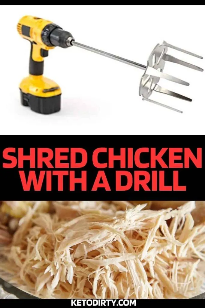 Chicken shredder tool - shred chicken with a drill