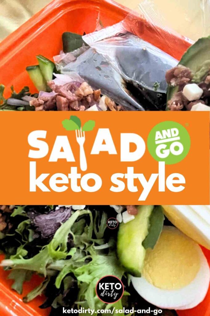 image of a salad with a text that says salad and go keto style