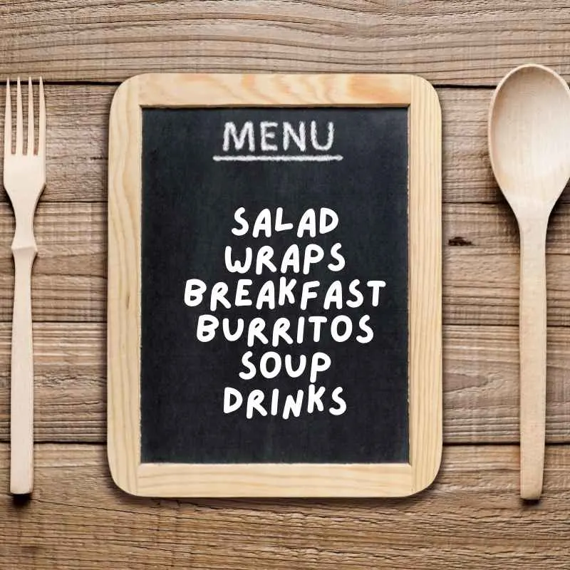 salad and go menu