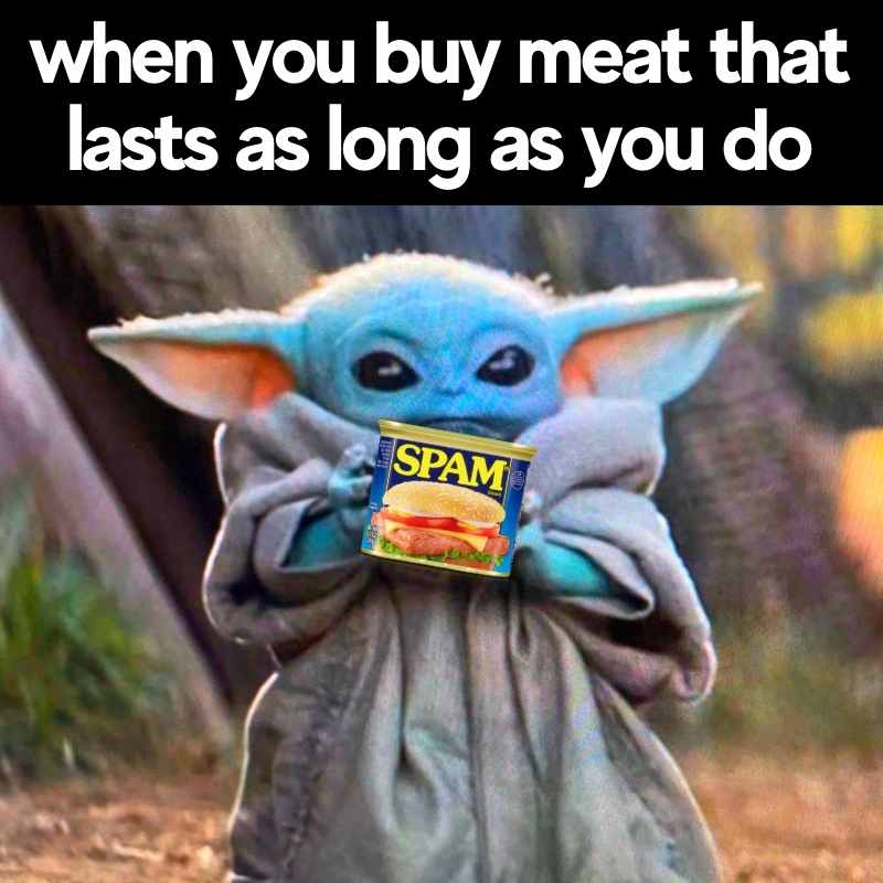 Spam Memes - 15+ Funny Images of Processed Canned Meat spam meme funny baby yoda