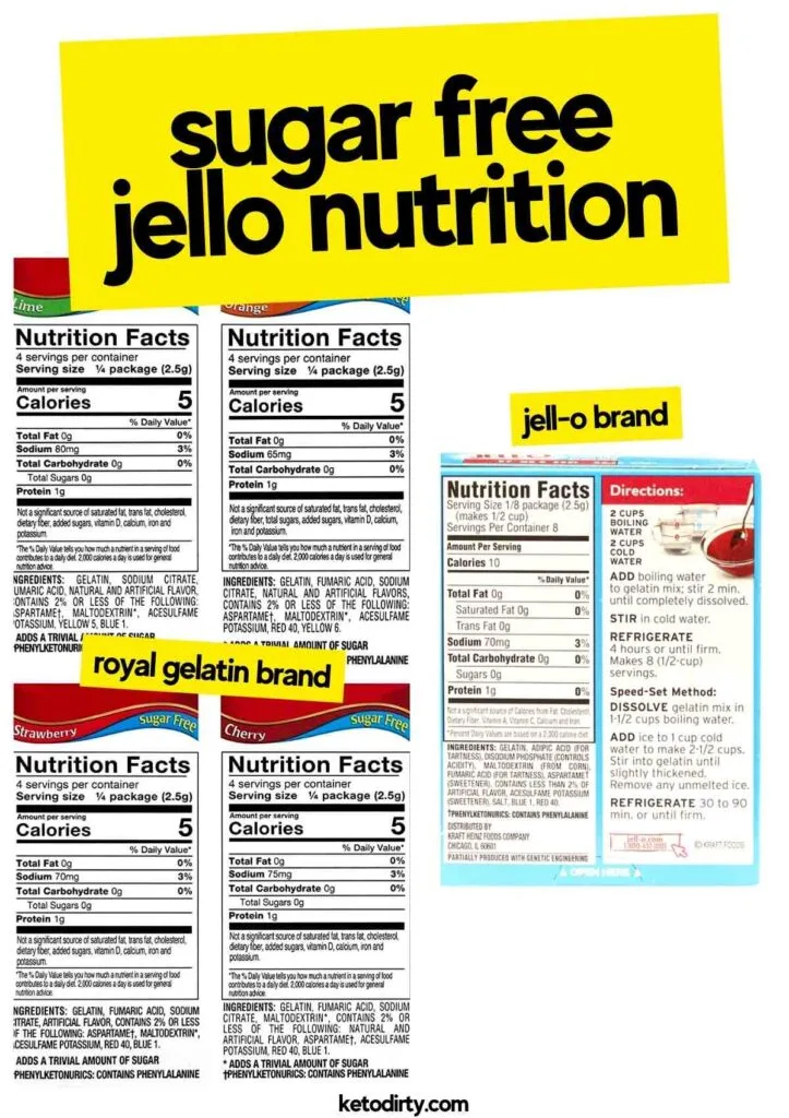 sugar free jello nutrition